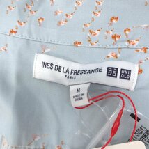 新品 UNIQLO× INES DE LA FRESSANGE ユニクロ イネスドラフレサンジュ 定価4,990円 レーヨンプリント オープンカラー ワンピース M 未使用_画像3