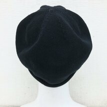 美品 CA4LA カシラ 定価6,050円 ROLLY2 サマーニット ベレー帽 One(58cm) 黒 ブラック ロールアップデザイン 日本製 帽子 レディース_画像4
