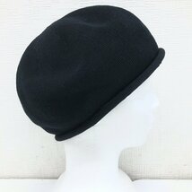美品 CA4LA カシラ 定価6,050円 ROLLY2 サマーニット ベレー帽 One(58cm) 黒 ブラック ロールアップデザイン 日本製 帽子 レディース_画像3