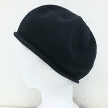 美品 CA4LA カシラ 定価6,050円 ROLLY2 サマーニット ベレー帽 One(58cm) 黒 ブラック ロールアップデザイン 日本製 帽子 レディース_画像5