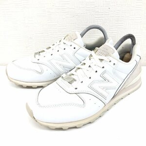 ●New Balance ニューバランス WL996 本革 レザー ローカット スニーカー 23cm 白 ホワイト ランニングシューズ レディース 女性用 婦人