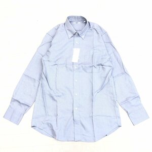 新品 UNIQLO ユニクロ 定価2,990円 B.D. ファインオックスフォード シャツ L グレー 長袖 国内正規品 メンズ 紳士 未使用