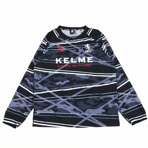 KELME ケルメ ロゴプリント ウインドブレーカー ピステ ジャケット L 黒系 ブラック系 ブルゾン ジャージ サッカー フットサル 国内正規品