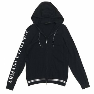 *A/X ARMANI EXCHANGE Armani рукав Logo хлопок вязаный Parker S чёрный черный тренировочный жакет перо ткань внутренний стандартный товар мужской 