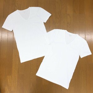 Perofil ペロフィル 4シーズン Vネック インナー Tシャツ 2点セット S 白 ホワイト まとめ売り 半袖 アンダーウェア 下着 国内正規品 紳士