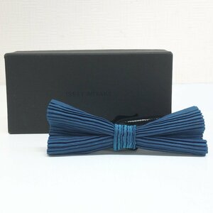* новый товар ISSEY MIYAKE MEN Issey Miyake плиссировать обработка бабочка галстук синий серия оттенок голубого bow Thai формальный с коробкой сделано в Японии не использовался мужской джентльмен 