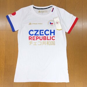 新品 ALPINE PRO アルパインプロ 東京オリンピック チェコ代表 公式 Tシャツ L 白 ホワイト 半袖 プリントTシャツ 未使用 メンズ 紳士