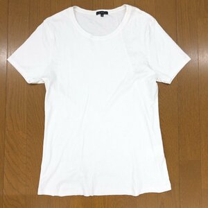 theory セオリー コットン100% クルーネック ショートスリーブ Tシャツ 40(L) 白 ホワイト 半袖 トップス 日本製 国内正規品 メンズ 紳士
