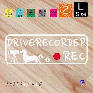 ダックスロング ドラレコステッカー 02 Lサイズ 文字(書体) 4種類から選べる 全28色 #drFUMI #dFUMI #ddFUMI #ddFUMIダックス #ドラレコ