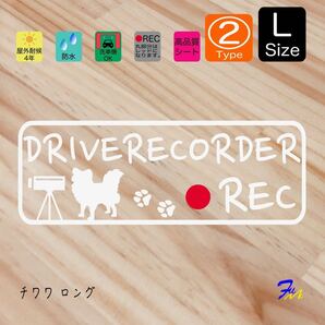 チワワロング ドラレコステッカー 02 Lサイズ 文字(書体) 4種類から選べる 全28色 #drFUMI #dFUMI #ddFUMI #ddFUMIチワワ #ドラレコ