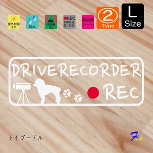 トイプードル ドラレコステッカー 02 Lサイズ 文字(書体) 4種類から選べる 全28色 #drFUMI #dFUMI #ddFUMI #ddFUMIトイプードル #ドラレコ
