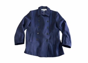 [岡山 山陽学園高等学校]女子制服 コート L ネイビー 中古品