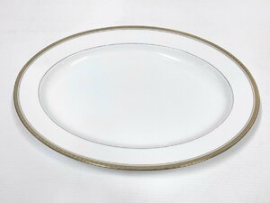 Noritake[ノリタケ]41×31cm オーバルプレート 金彩 スレ有 大皿 中古品