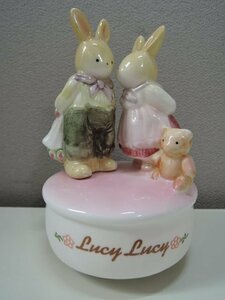 SEKIGUCHI セキグチ 1987年 陶器製 オルゴール人形 Lucy Lucy ルーシールーシー 全高 約13.5cm 元箱無し/中古美品