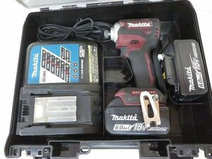 makita [マキタ] 18V 6.0Ah 充電式インパクトドライバ [TD171DGXAR] オーセンティックレッド ※多少の軸ぶれ有 /ジャンク品扱い V10.0 4721