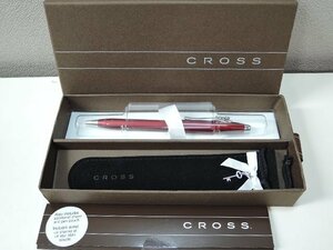 CROSS クロス ツイスト式 ハート型チャーム付き ボールペン センチメント 全長約13.2cm スカーレットレッド AT0412-3 筆記確認済/中古美品