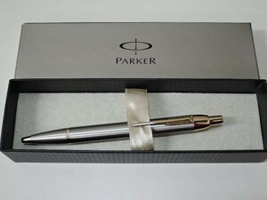 PARKER パーカー ノック式ボールペン 全長約13.5cm シルバー×ゴールド 筆記確認済 記名あり/中古美品