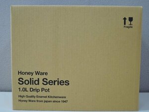富士ホーロー ほうろう製 Honey Ware ハニーウェア Solid Series ソリッドシリーズ 1.0L ドリップポット ホワイト SD-1.0DP(W)/未使用品