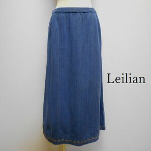 777592 Leilian レリアン 青系 ロングスカート 11