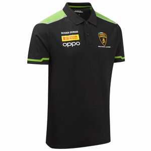 ★Lamborghini Squadra Corse Polo Shirt (XS)ランボルギーニ オフィシャル ポロシャツ 半袖 ブラック 