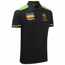 ★Lamborghini Squadra Corse Polo Shirt (3XL)ランボルギーニ オフィシャル ポロシャツ 半袖 ブラック_画像1