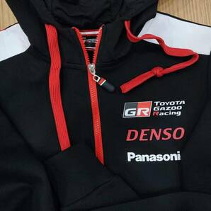 [M]TOYOTA GAZOO Racing WRC チーム フルジップ フーディー ブラック 黒 パーカー 上着 羽織 TGR 公式 オフィシャル の画像6