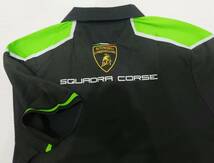 ★Lamborghini Squadra Corse Polo Shirt (3XL)ランボルギーニ オフィシャル ポロシャツ 半袖 ブラック_画像6