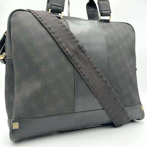 1 jpy ~ dunhill Dunhill ti-eitoD8 2way business bag A4 document bag briefcase hand shoulder attaching PVC leather original leather men's 