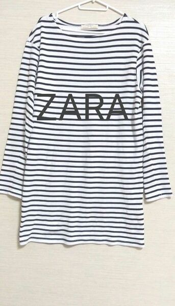 美品〜良品【ZARA W＆B】ロング　ボーダー　Ｔシャツ　 ボーダーカットソー ロンT 長袖