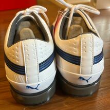 未使用 PUMA プーマ スパイク ゴルフシューズ ツアーアンカーJ メンズ 26.5㎝ ホワイト ブルー 箱 付属品あり_画像6