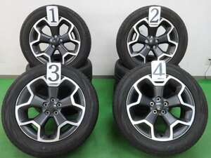 4本 スバル XV GP 純正 17インチ 7J +48 5H PCD 100 ラジアル ヨコハマ ブルーアース RV-02 2021年 225/55R17 GP7 GPE フォレスター SH