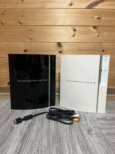 SONY PLAYSTATION 3 初期型 CECHH00 動作未確認 2台 まとめ ホワイト ブラック