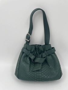 HARUKATSU питон кожа ручная сумочка сумка на плечо зеленый женский 