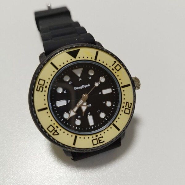 Deep Dyed DT-145 QUARTZ クォーツ 稼働品 黒文字盤