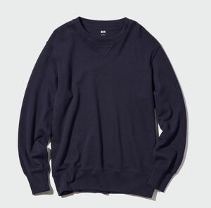 H6822【新品タグ付き】UNIQLO　ユニクロ　スウェットシャツ　長袖　スウェット　440529　ネイビー　Ｓ