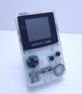 美品/動作品 レトロゲーム 任天堂 Nintendo Gameboy Color ゲームボーイカラー本体 CGB-001 クリア GBC 希少品 (H-279)