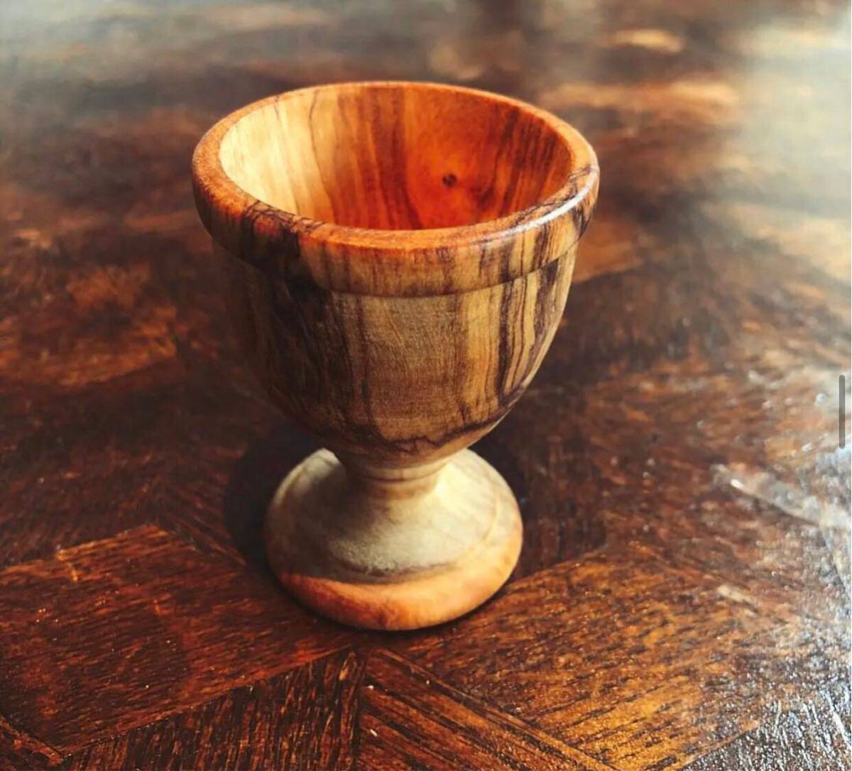 [Arte Legno] Egg cup, dessert cup, handmade, Italy, wooden, Tea utensils, Mug, wooden