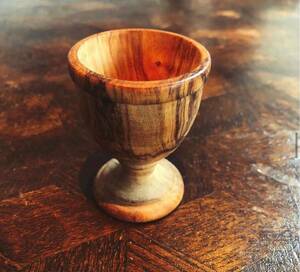 Art hand Auction [Arte Legno] Egg cup, dessert cup, handmade, Italy, wooden, Tea utensils, Mug, wooden