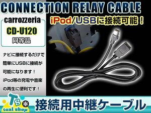 pioneer carrozzeria EV用ナビ AVIC-MRZ007-EV USB接続中継用ケーブル CD-U120互換 iPhone iPod カーナビ接続