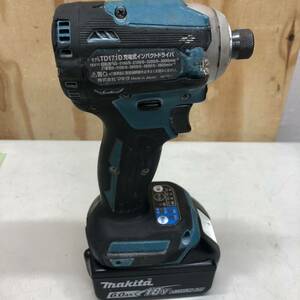 ② makita Makita rechargeable impact driver blue TD171D 18V used present condition goods operation verification settled tool DIY