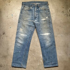 LEVI'S リーバイス 【men2935H】 70's 501 デニム 66前期 赤耳 セルヴィッジ 刻印6 スモールe 実寸W31 リペア グランジ ダメージ USA製 AG