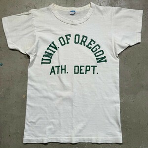 Champion チャンピオン 【men2949H】 70's~ カレッジTシャツ バータグ UNIV.OF OREGON ATH.DEPT. オレゴン大学 Mサイズ USA製 AG