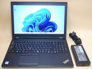 LENOVO ThinkPad P51 NVIDIA Quadro M1200 Intel Corei7-6820HQ 2.70GHz RAM 16GB ストレージ SSD256GB 15.6inch Win11 Pro