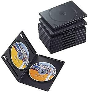 エレコム トールケース DVD BD 対応 標準サイズ 2枚収納 10個セット ブラック CCD-DVD06B
