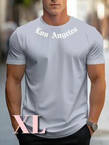 【Tシャツ】新品･未使用　XLサイズ《Los Angeles》ホワイト　グラフィックT　とても柔らかい素材 です