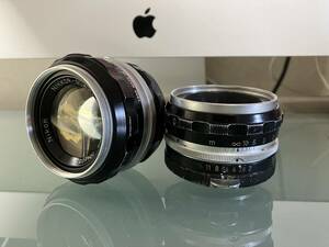 Nikon NIKKOR-S Auto 5cm f2、NIKKOR-S Auto 50mm f1.4 ジャンク品