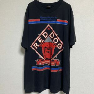 レア 90s USA製 ビンテージ ヴィンテージ Tシャツ tee アメリカ製 古着 RED DOG 企業物 ロゴ バンド ロック 音楽 映画 アニマル アート
