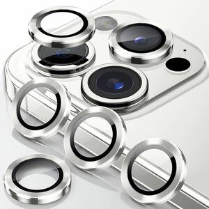 【4枚セット】カメラレンズカバー iPhone15 Pro/iPhone15 Pro Maxに適用 カメラ保護 アルミ合金製+強化ガラス 