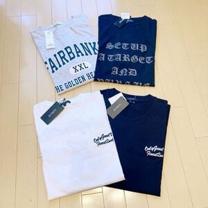 F* short sleeves T-shirt 4 point set * size L* tag attaching unused goods *