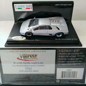 ランボルギーニ・カウンタック LP400 & ディアブロ (1/43 訳あり中古品) ミニチャンプス Lamborghini Countach LP400 / ビテス Diabloの画像9